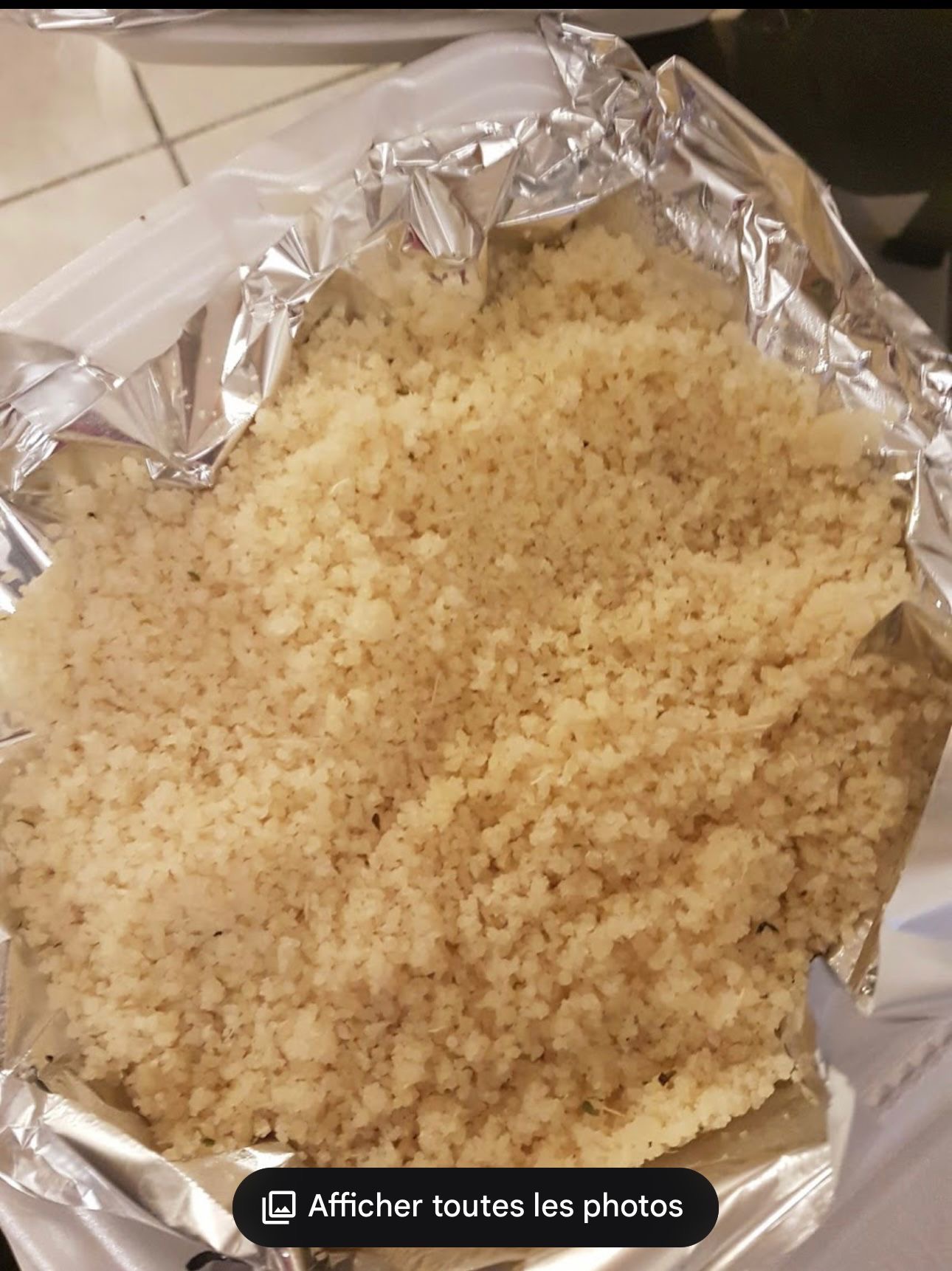 Attiéké préparé maison au Sahara