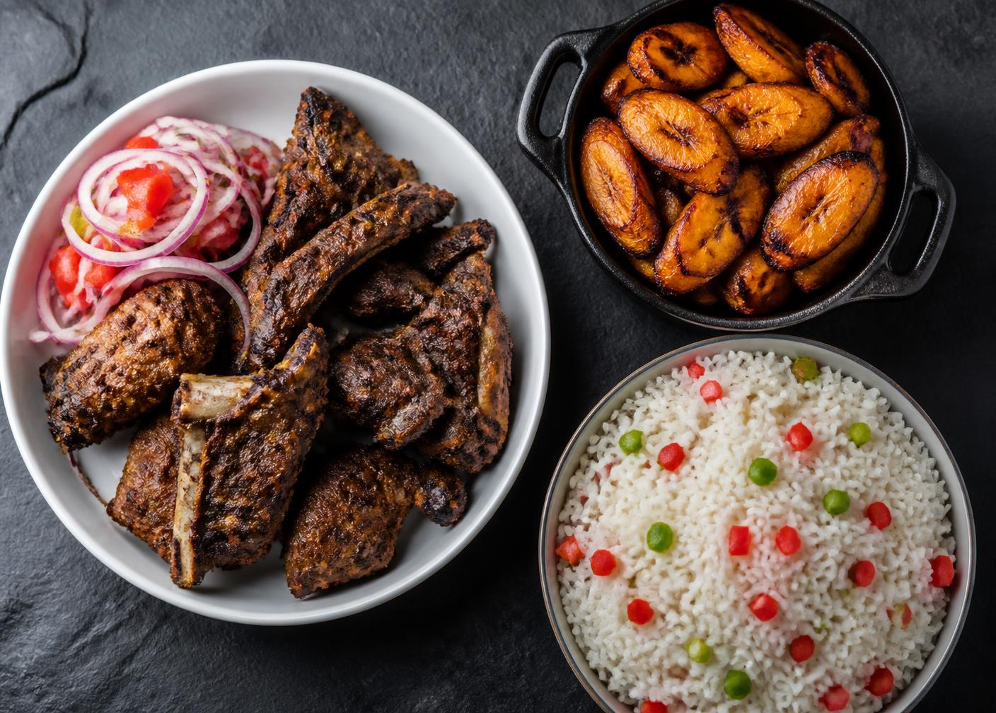 Grillades africaines sur braises